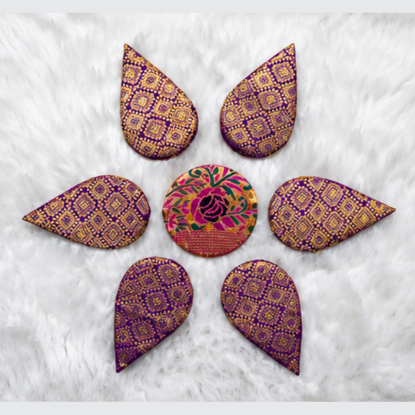 Picture of Paithani Fabric rangoli 5 pakalya